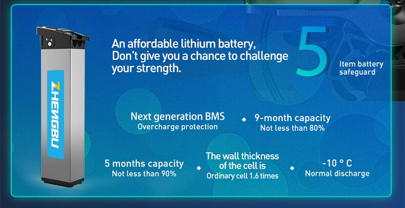 48V10AH Lithium Battery for K6 Ebike – Zhengbu ebike